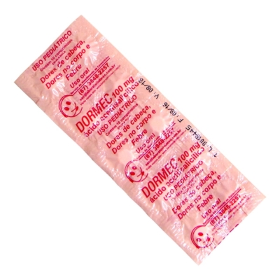 Dormec 100mg infantil 10 comprimidos imec (acido acetilsalicilico)
