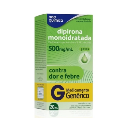 Dipirona sodica gotas 500mg/ml 20ml neo quimica