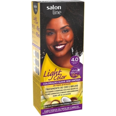 Tintura em creme salon line light color castanho medio 4.0