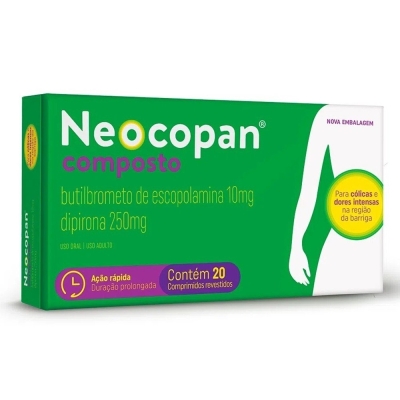 Neocopan 20 comprimidos uniao quimica ( escopolamina+dipirona)
