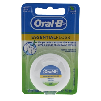 Fio dental oral b essential floss 50m menta