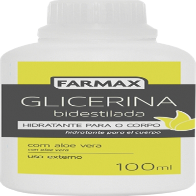 Glicerina bidestilada farmax com aloe vera 100ml