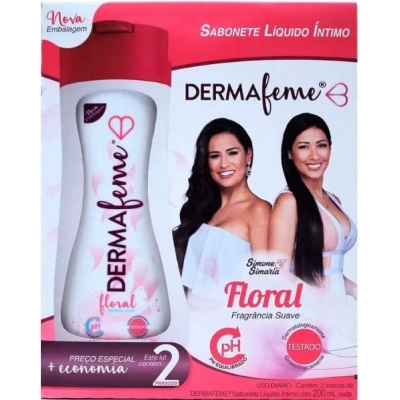 Sabonete intimo dermafeme floral 2un cimed
