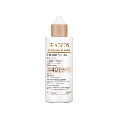 Protetor solar adcos fluid tonalizante fps40 peach 40g